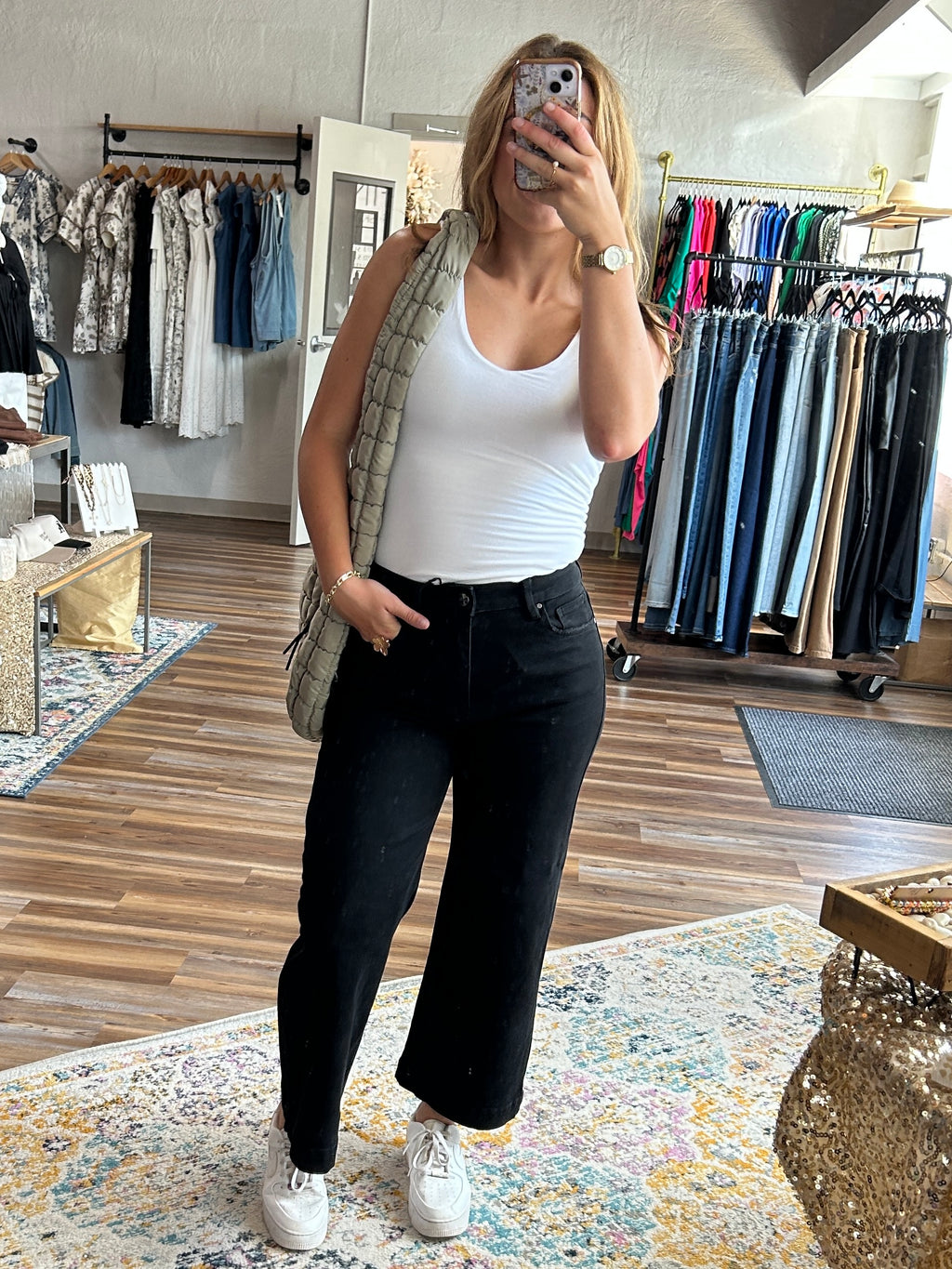 Luna's Black Wide Leg Jeans