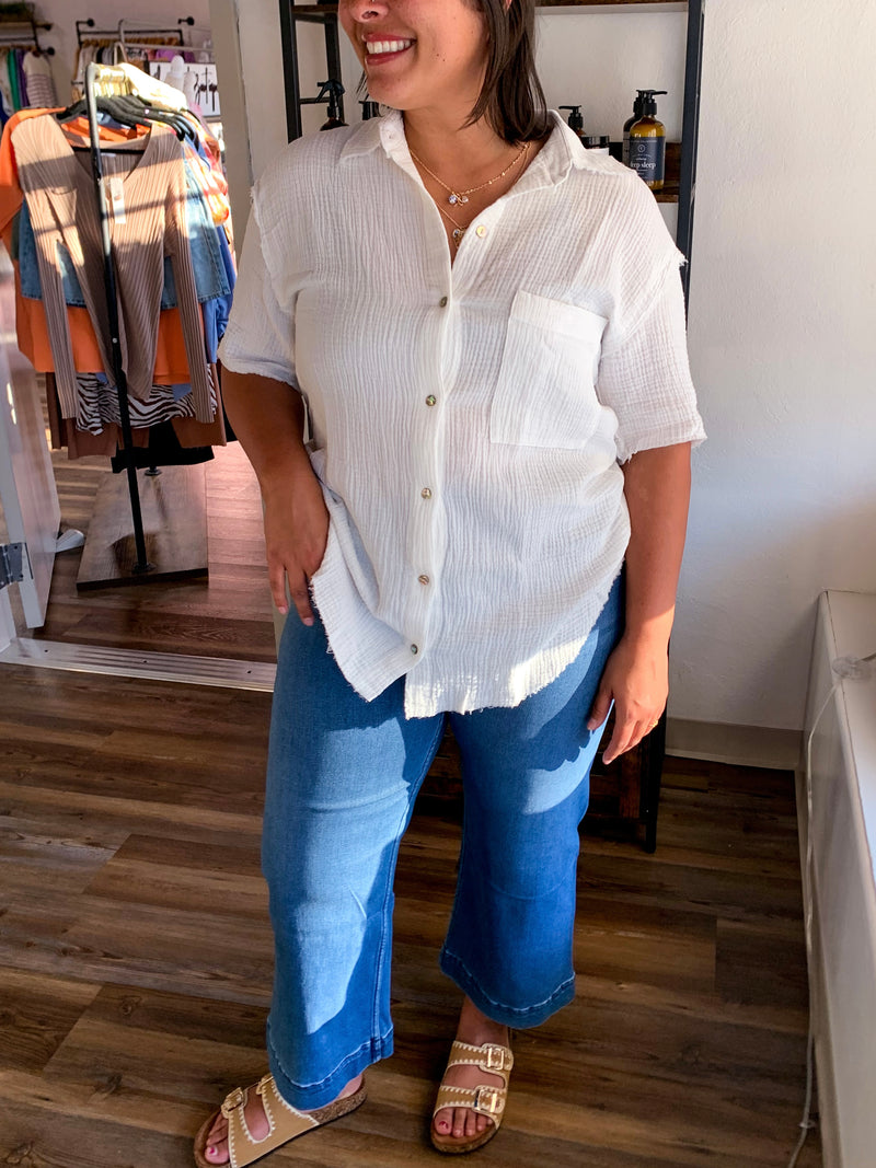 Dee's Double Gauze Button Up Shirt