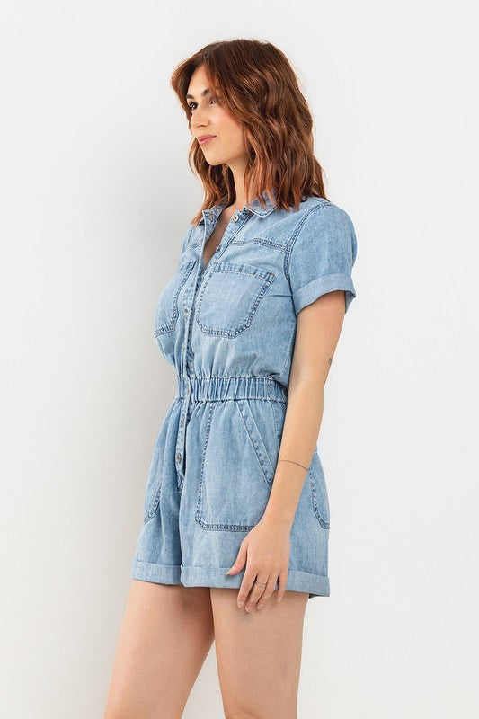 Concert Ready Denim Romper