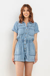 Concert Ready Denim Romper