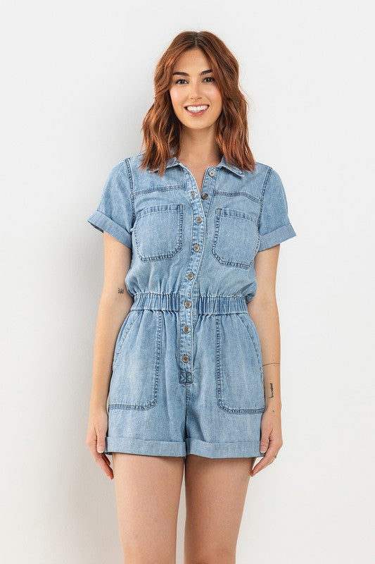 Concert Ready Denim Romper