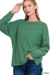 Brianna's Brush Rib Exposed Seam Sweater