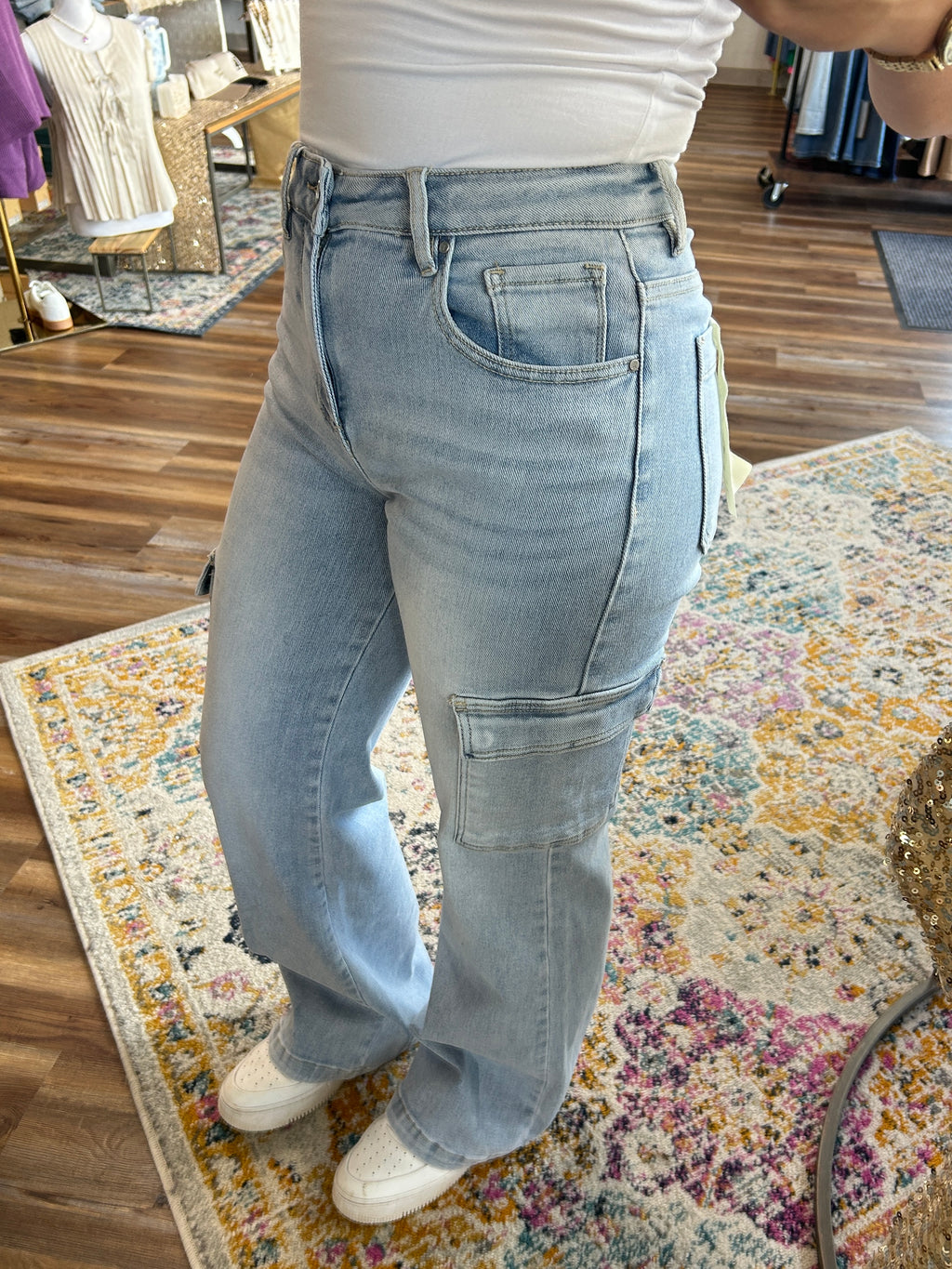 Miles's High Rise Cargo Denim