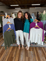 KK's Drop Shoulder Jacquard Top