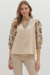 So Into You 3/4 Sleeve Blouse
