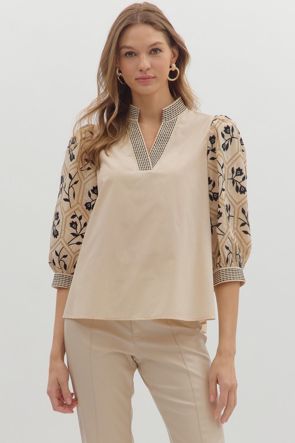 So Into You 3/4 Sleeve Blouse