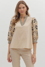 So Into You 3/4 Sleeve Blouse