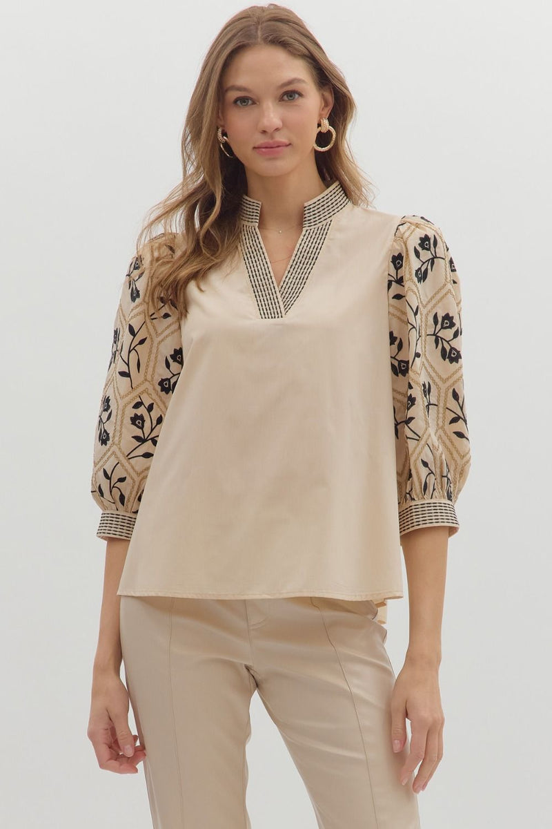 So Into You 3/4 Sleeve Blouse