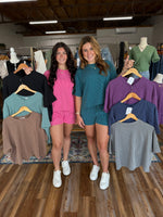 Corded Rib Short Sleeve Tee & Short Set