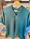Forest Bloom Scuba Blouse
