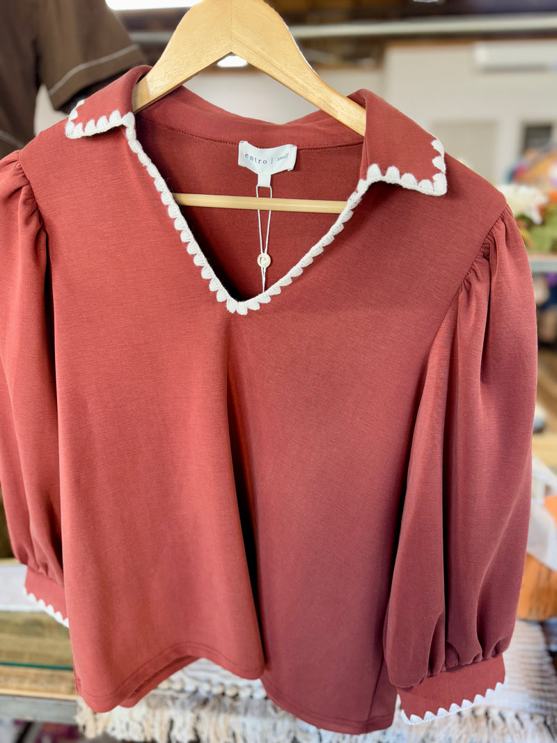 Autumn's Detail Collar Blouse