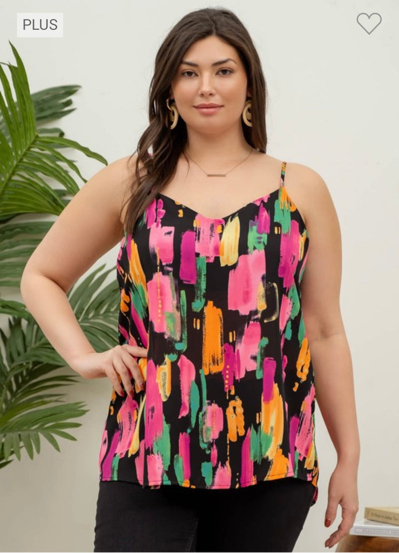 Multi Color Painted Tank Top