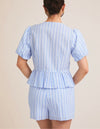 Santorini Blue Stripe Shorts