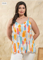 Multi Color Painted Tank Top