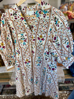 Autumn Husk 3/4 Sleeve Collared Dress