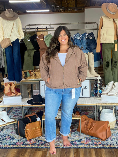 Corduroy Zip Up Jacket