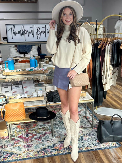 Solid Mockneck Sweater