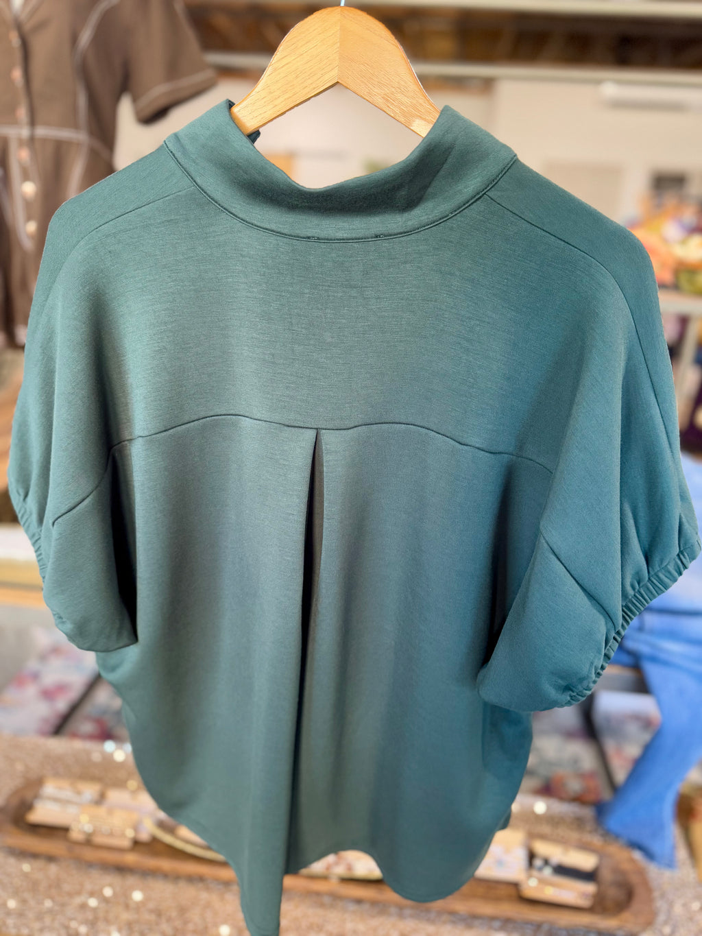 Forest Bloom Scuba Blouse