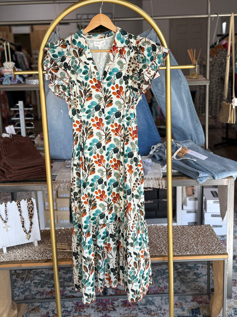 Glow Within Botanical Midi Dress