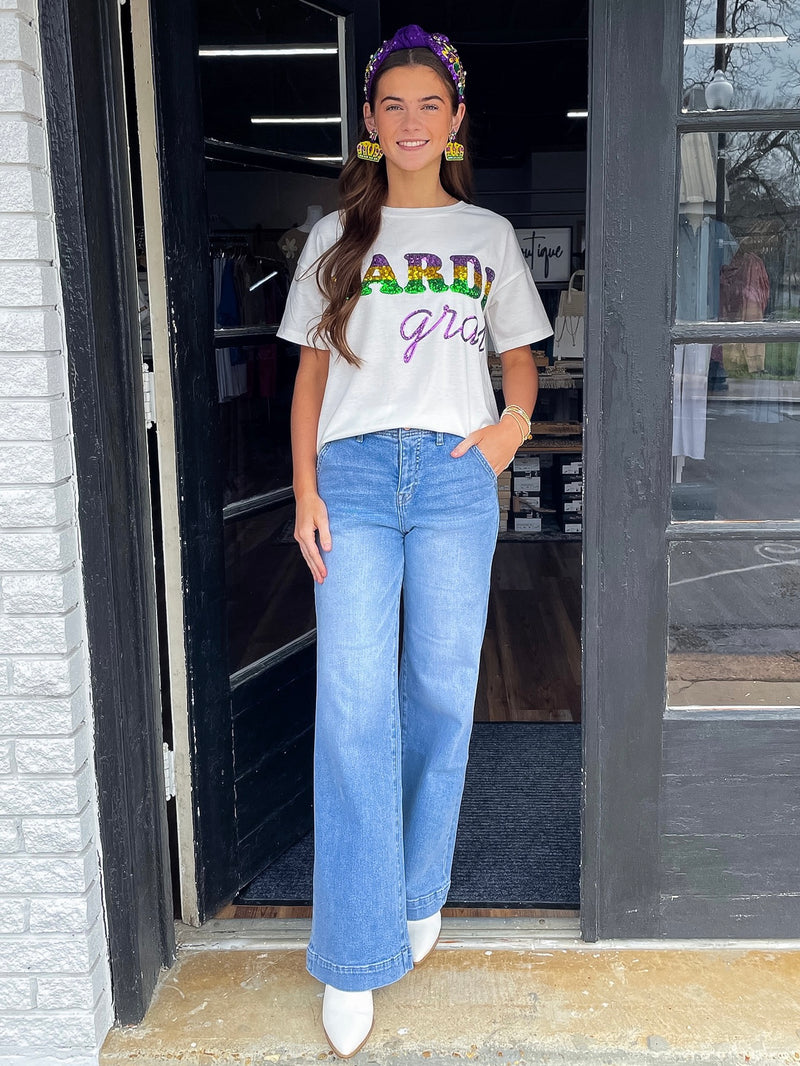 Mardi Gras Sequin Tee