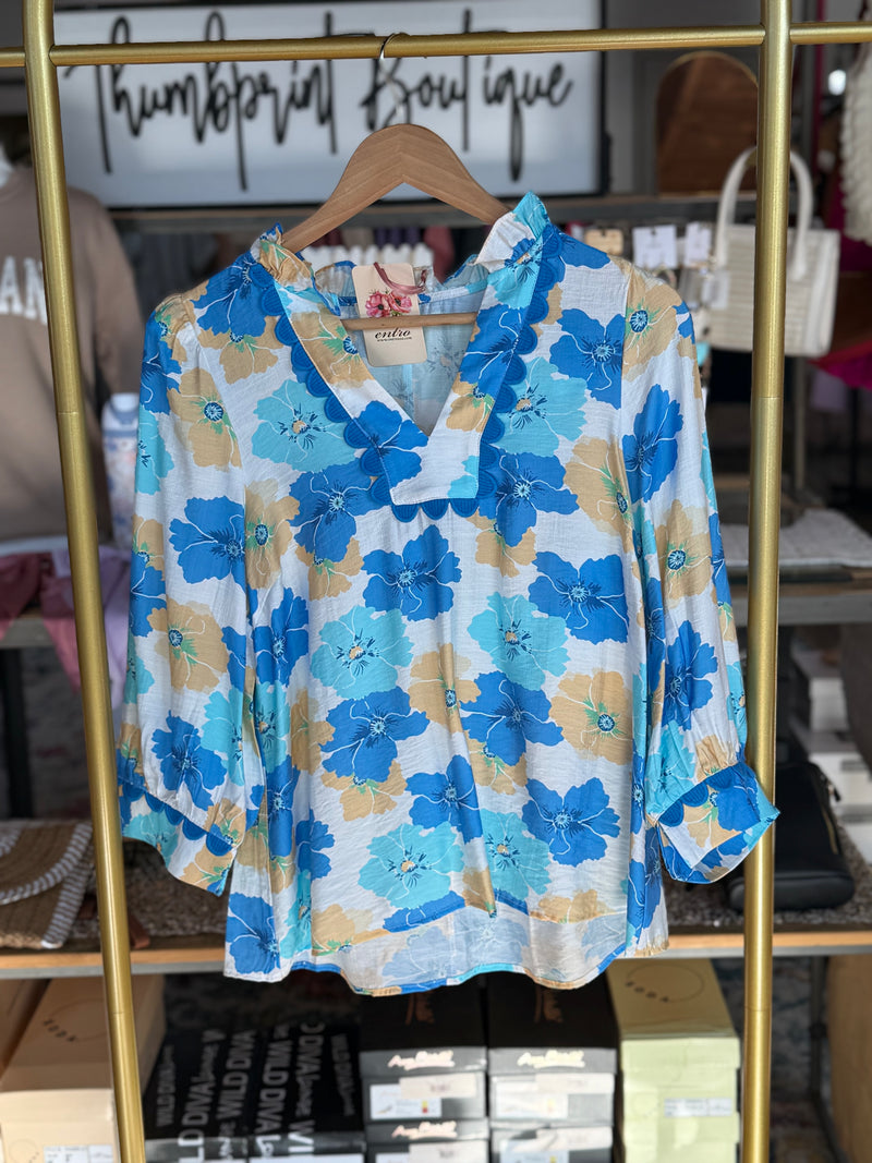 Floral Dreams 3/4 Sleeve Blouse
