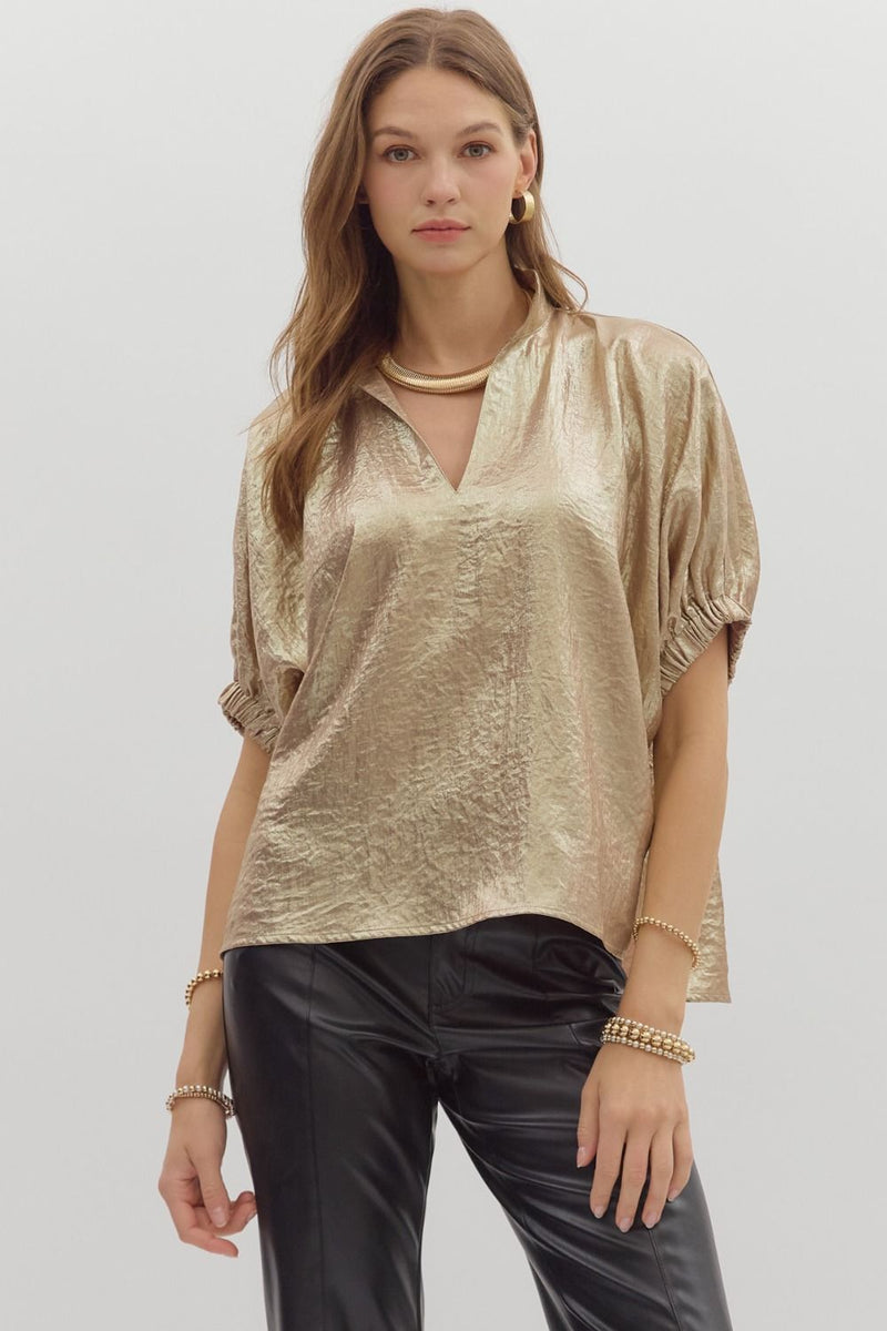 Beyond the City Metallic Blouse