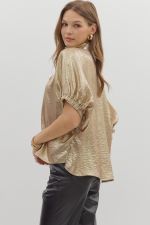 Beyond the City Metallic Blouse