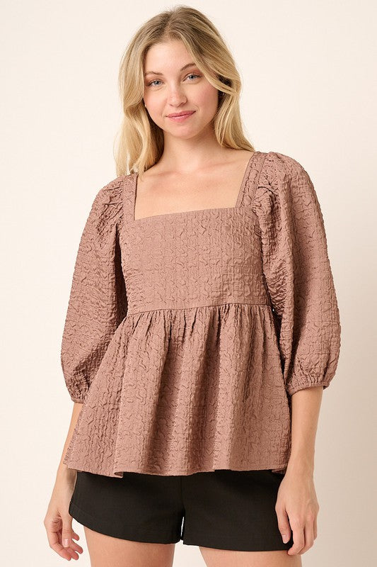 My Only Reason Jacquard Blouse