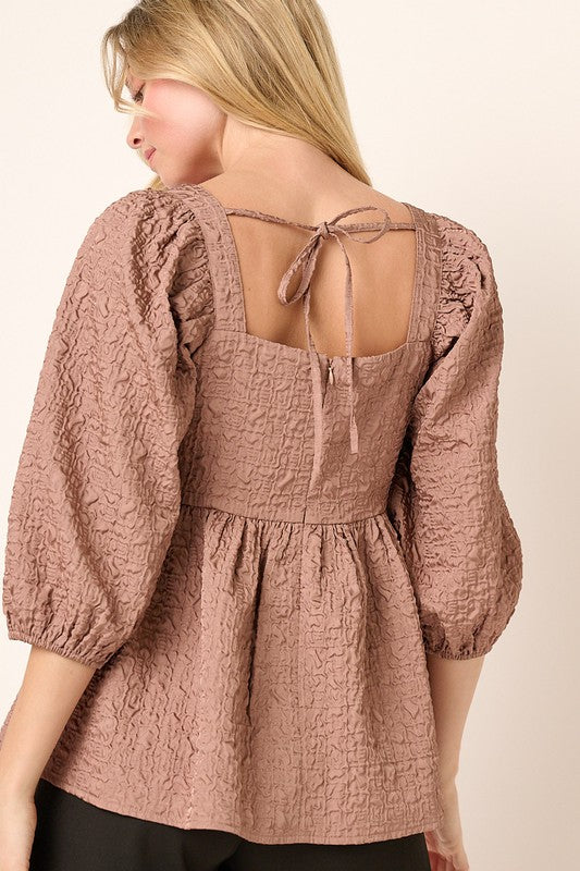 My Only Reason Jacquard Blouse