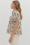 Hope Floats High Collared Blouse