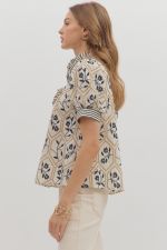 Hope Floats High Collared Blouse