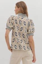 Hope Floats High Collared Blouse