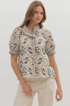 Hope Floats High Collared Blouse
