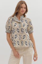 Hope Floats High Collared Blouse