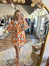 Scotti's Floral & Scalloped Mini Dress