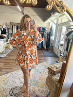 Scotti's Floral & Scalloped Mini Dress