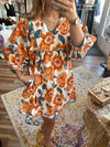 Scotti's Floral & Scalloped Mini Dress