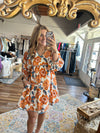 Scotti's Floral & Scalloped Mini Dress