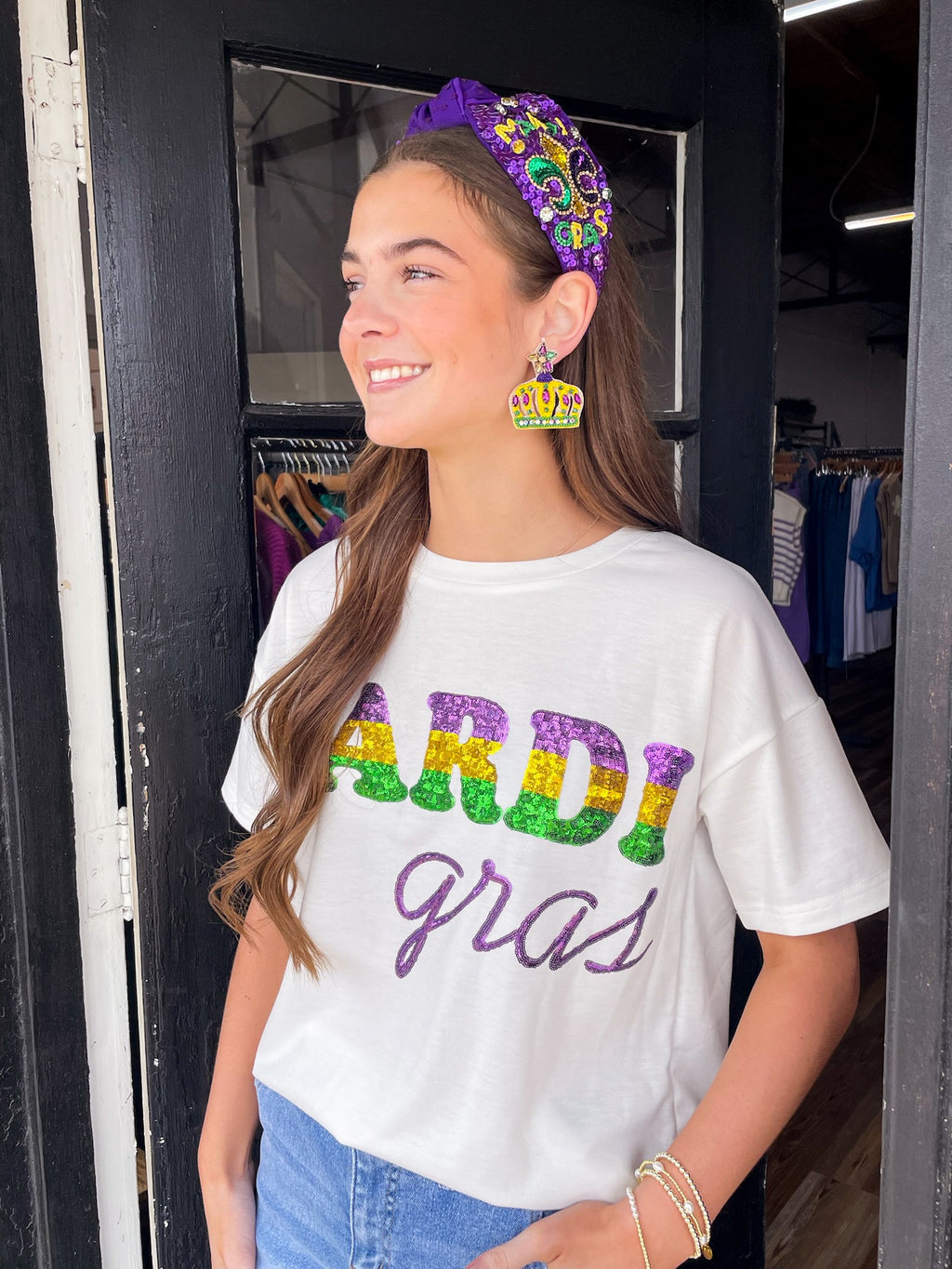 Mardi Gras Sequin Tee