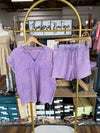 Double Gauze Frayed Hem Drawstring Shorts