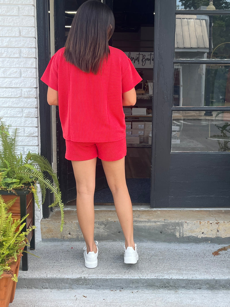 Corded Rib Short Set