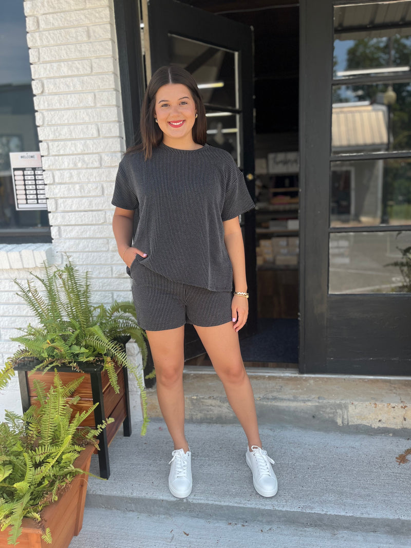Corded Rib Short Set