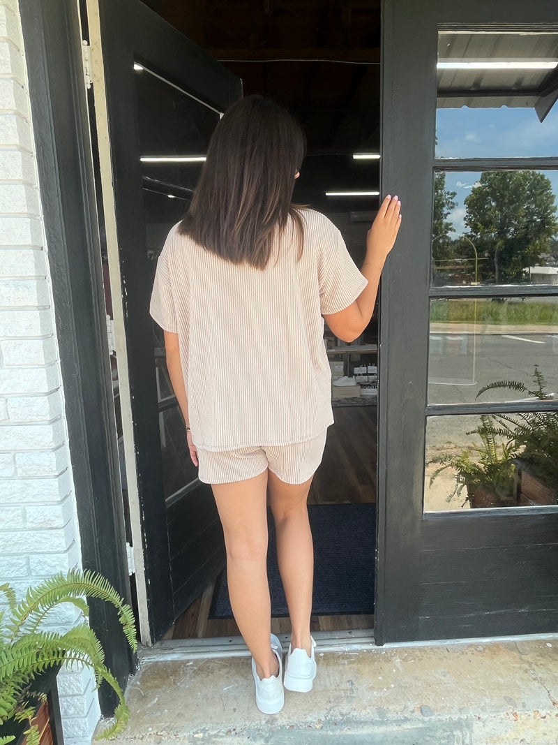 Corded Rib Short Set