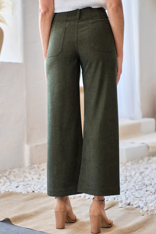 Wanting More Olive Corduroy Pants