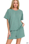 Corded Rib Short Set