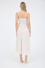Sami's Striped Corset Detail Midi Dress