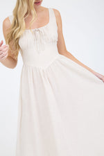 Sami's Striped Corset Detail Midi Dress