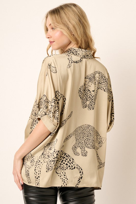 Leo Satin Dolman Top