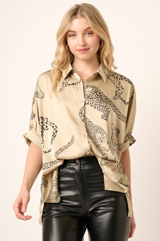 Leo Satin Dolman Top