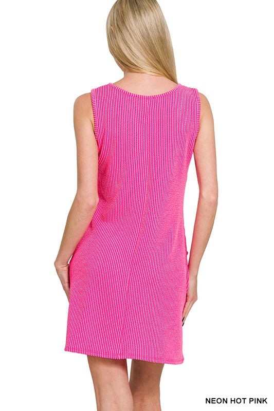 Corded Rib Sleeveless Mini Dress